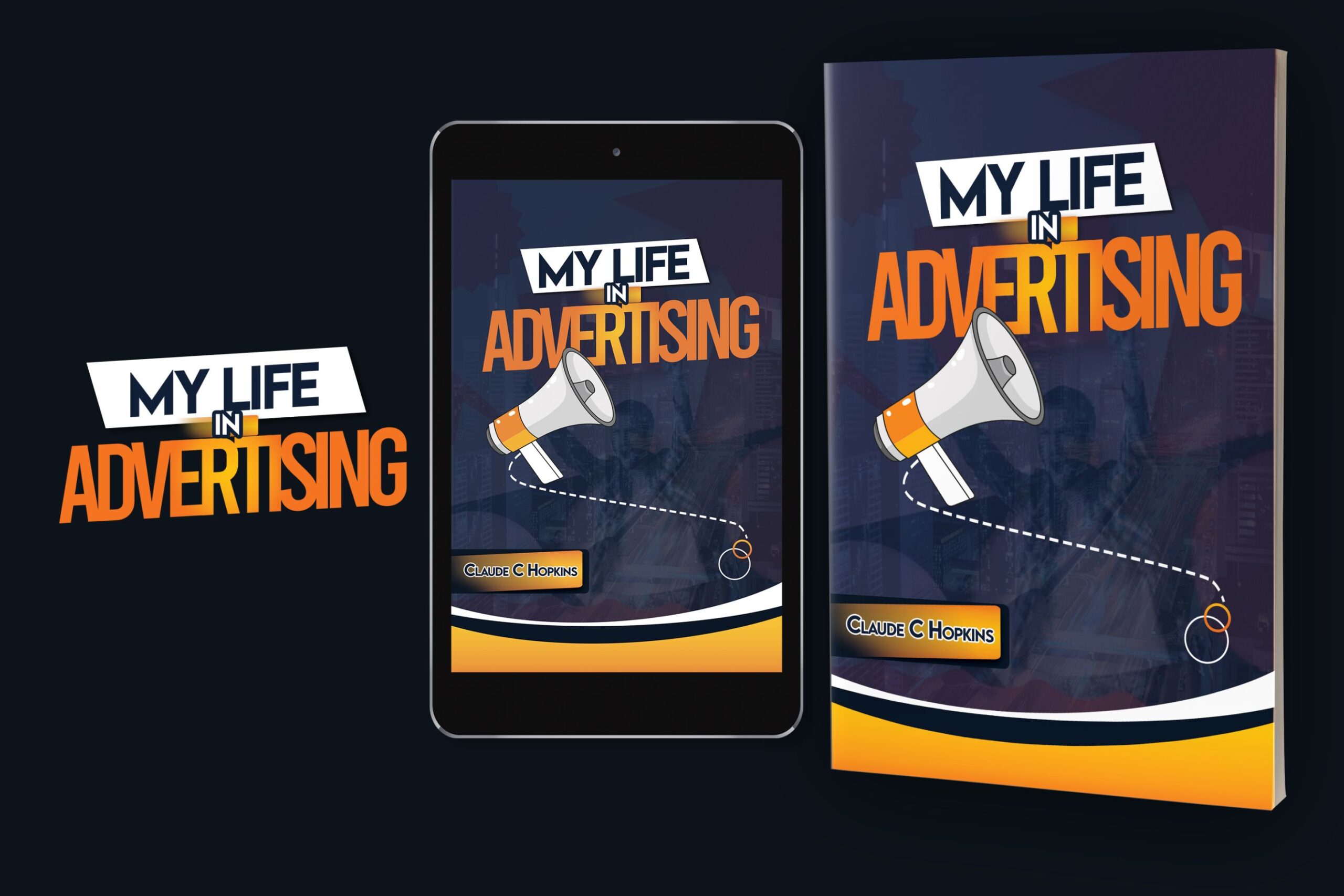 Mock up of a book called My Life in Advertising
